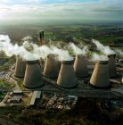 UK, North Yorkshire, Aerial view ofDraxPower Station — стокове фото
