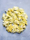 Studio colpo di petali di fiore di garofano giallo — Foto stock