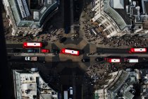 Royaume-Uni, Londres, Vue aérienne de la circulation sur Oxford Circus — Photo de stock