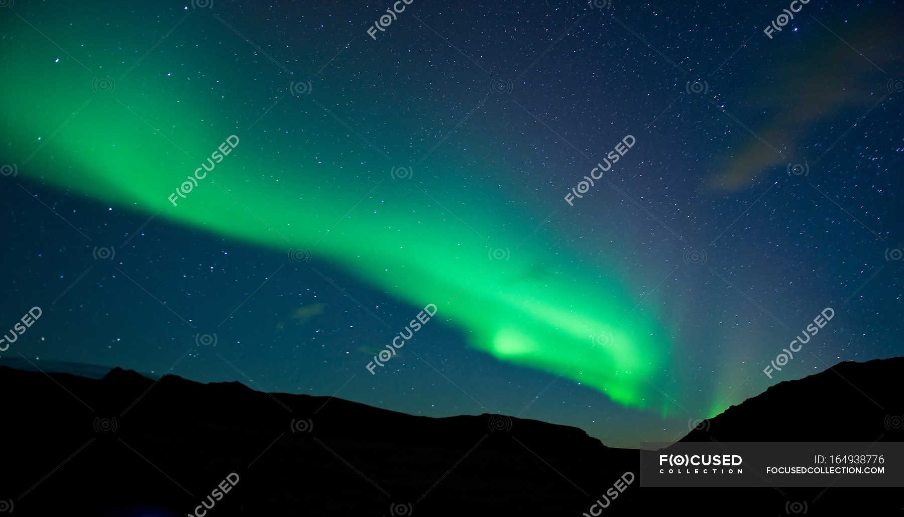 Northern lights in night sky — horizontal, nobody - Stock Photo ...