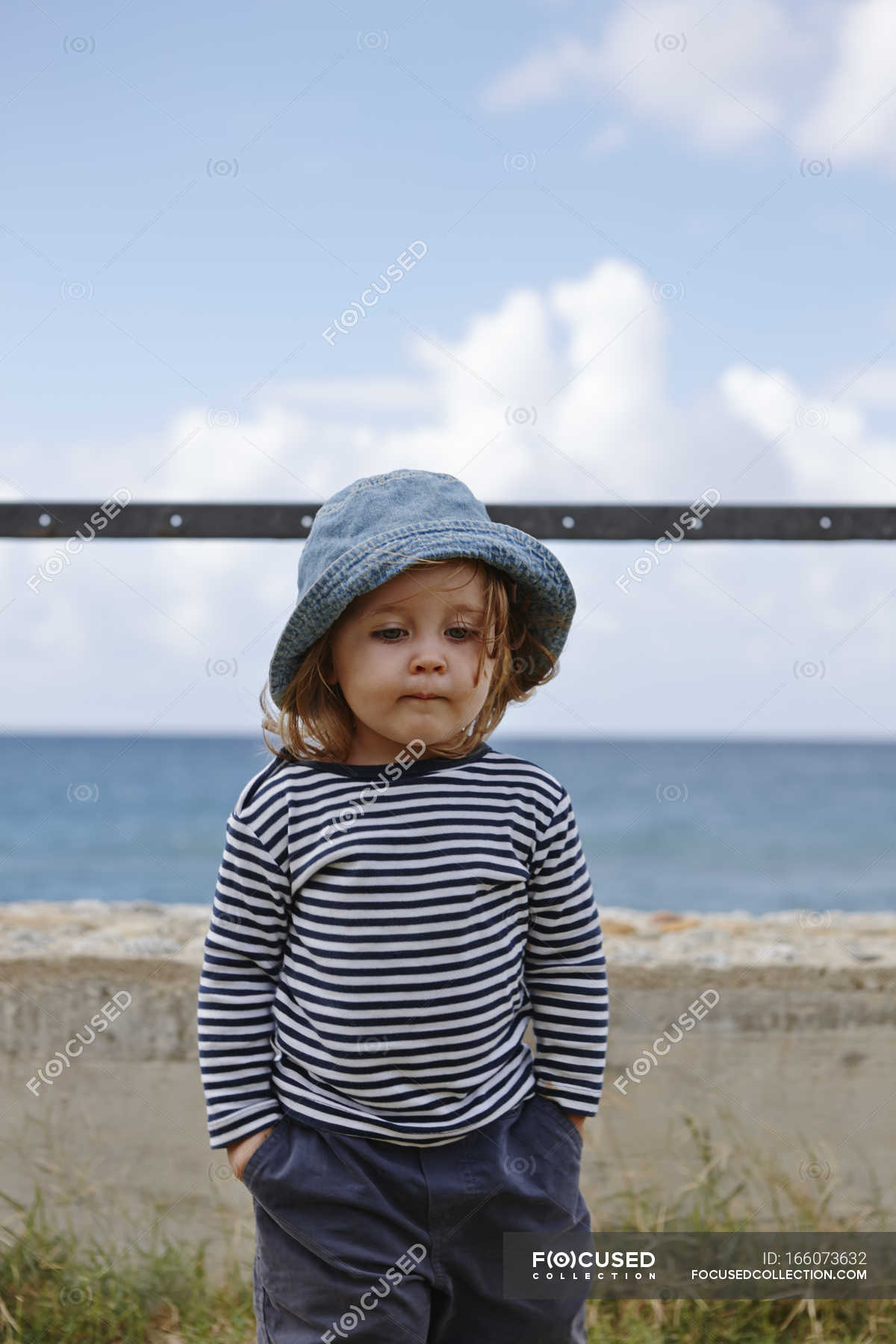 little girl with hat