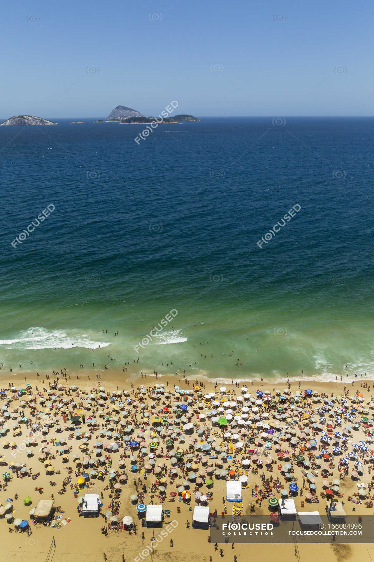 Ipanema Beach And Holiday Crowds Rio De Janeiro Brazil