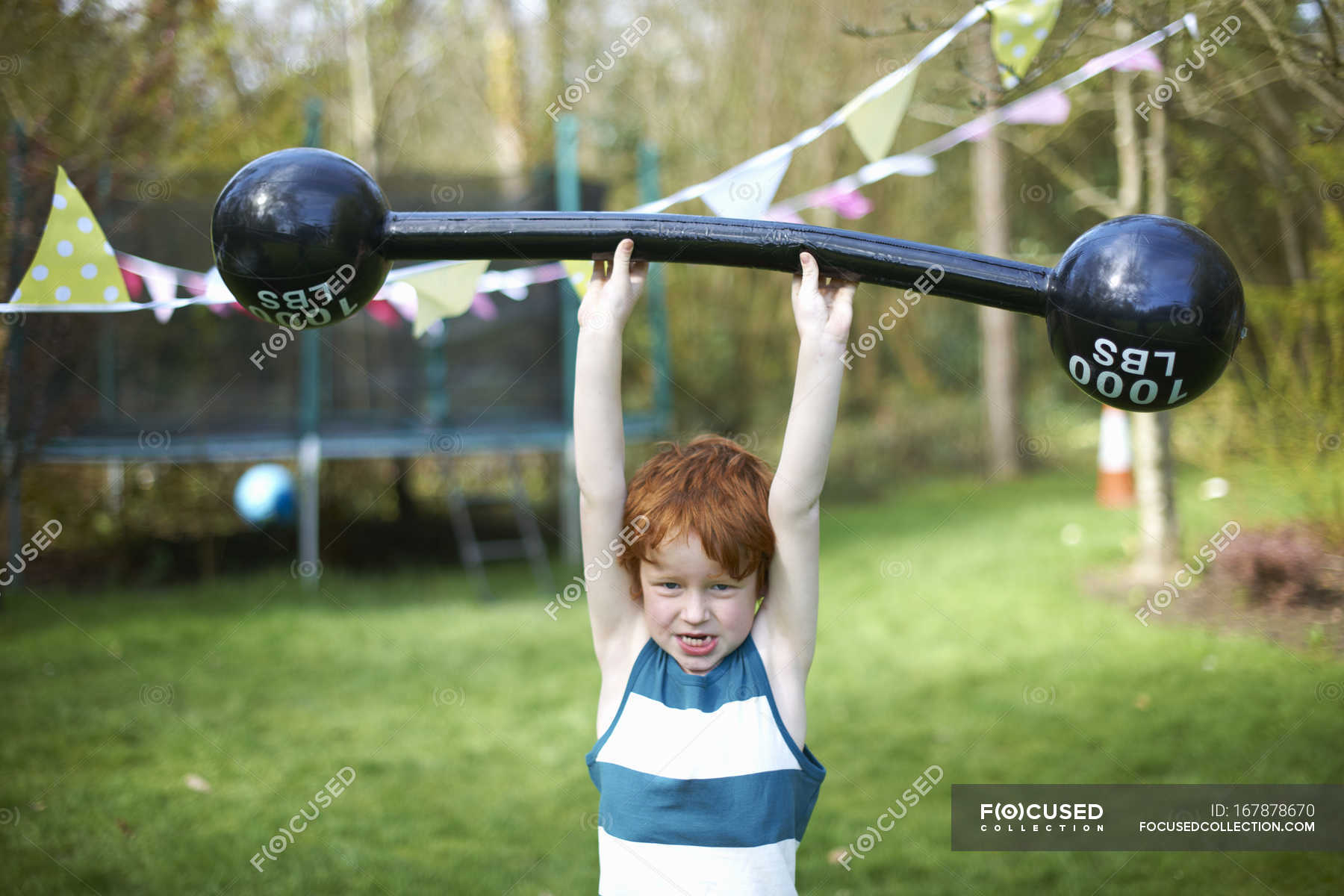 Lifting boy