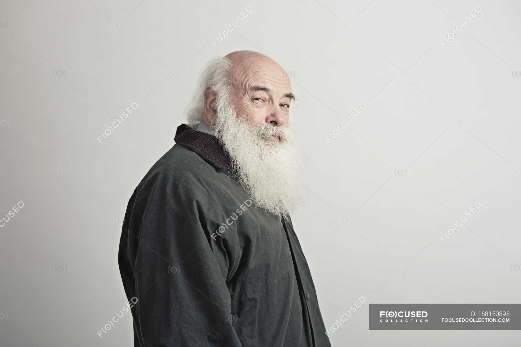 Foto Stock dipinto di un uomo anziano con la barba bianca