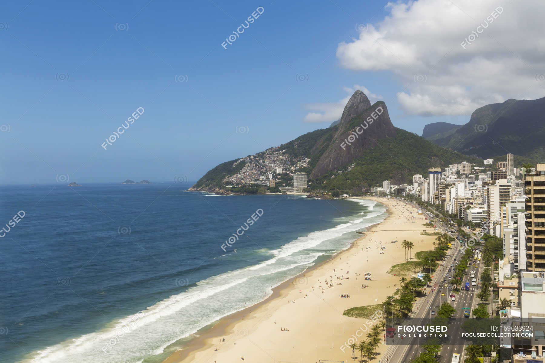 View Of Ipanema Beach Rio De Janeiro Brazil Travel Daylight Stock Photo