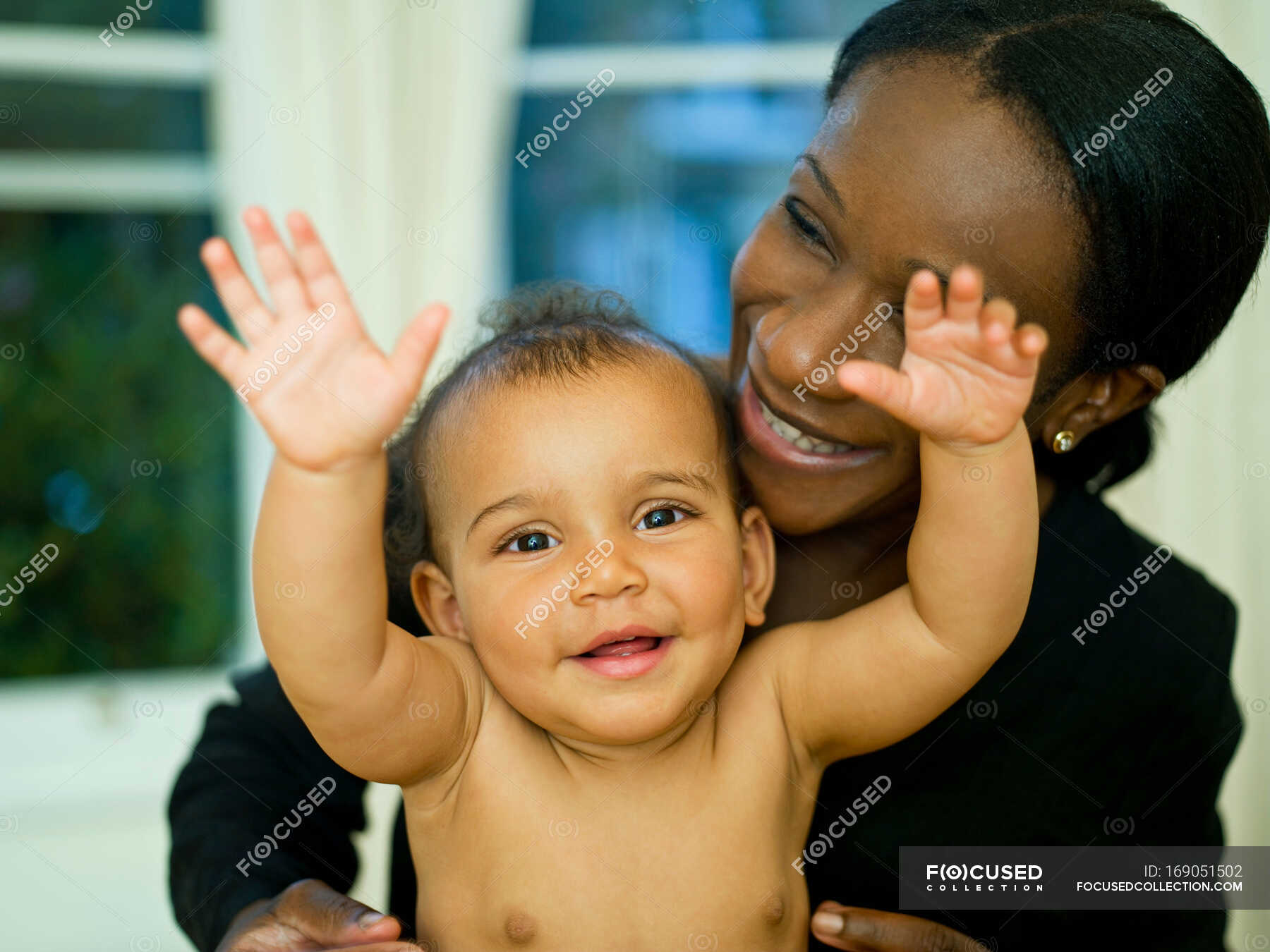 A mother hugging her little baby — Mid Adult, happiness - Stock Photo ...