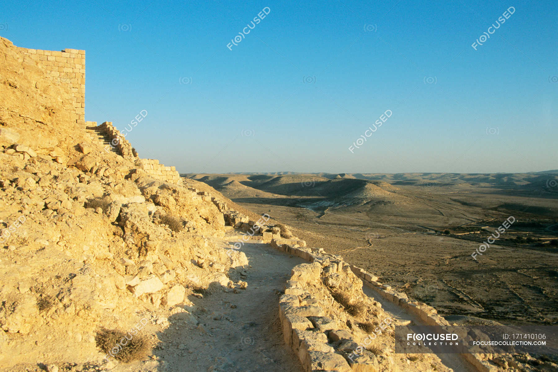 Negev Desert In Israel Evening Shadow Stock Photo 171410106   Focused 171410106 Stock Photo Negev Desert In Israel 