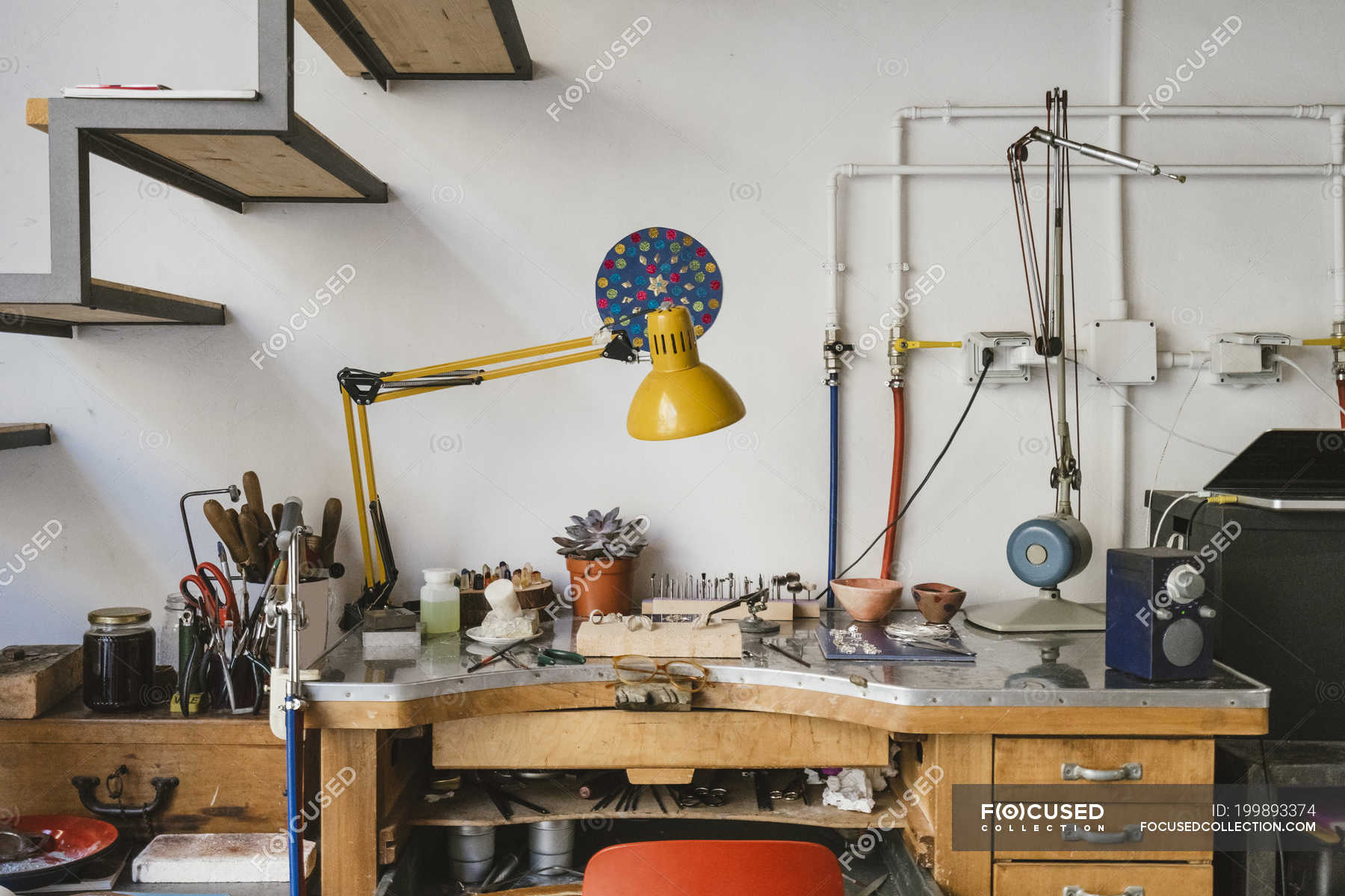 Jewellery Making Equipment And Tools On Jewellery Workshop
