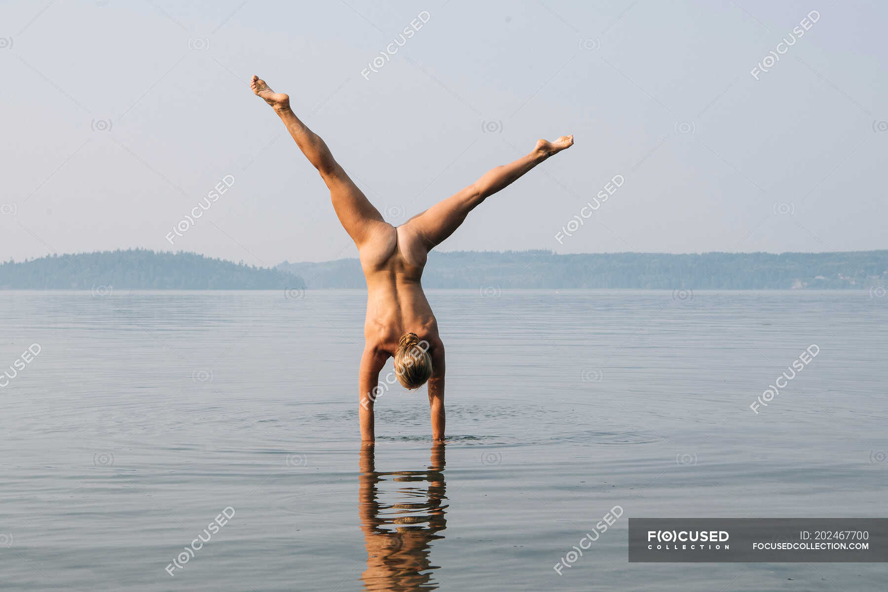 Naked Girl Handstand