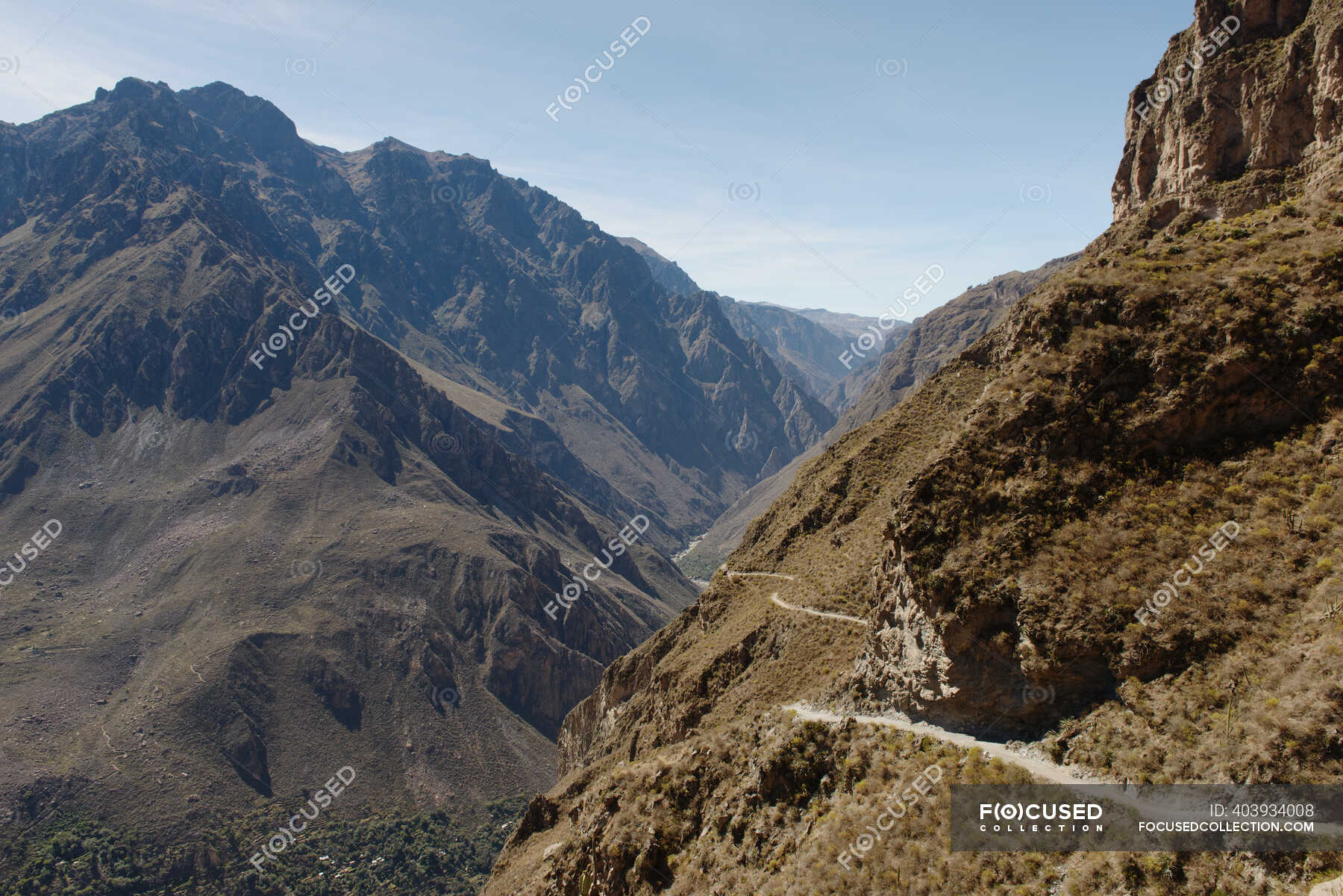 Cabanaconde Trail Stock Photos Royalty Free Images Focused