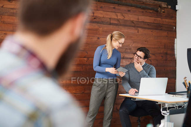 Female and male designers — Stock Photo