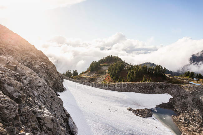 Eingefrorene Felswand — Stockfoto
