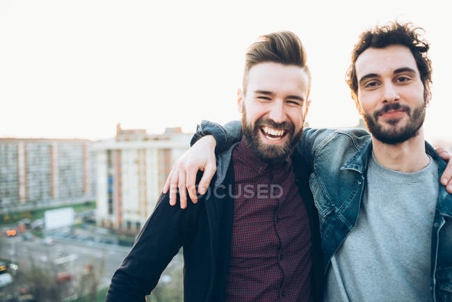 Portrait of two young men — Stock Photo