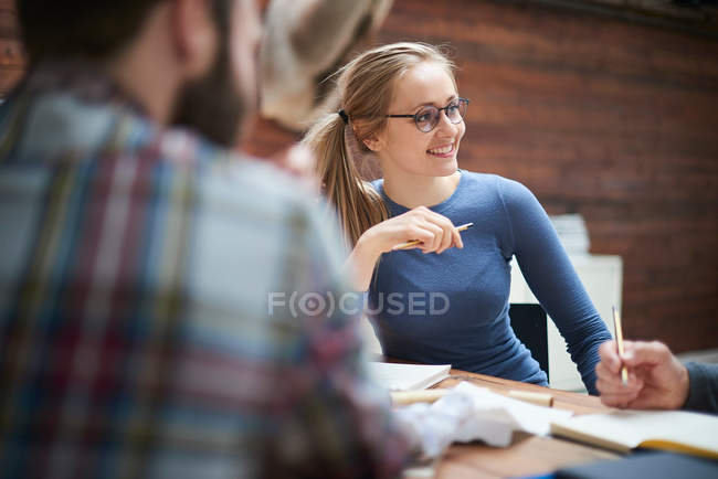 Female and male designers — Stock Photo