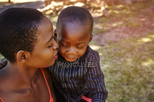 Mother and son in park — Stock Photo