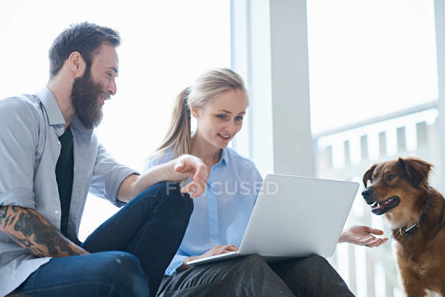 Male and female designers — Stock Photo
