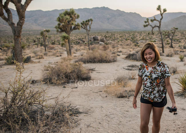 Young woman in National Park — Stock Photo