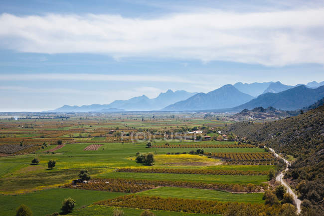 Вид с воздуха на сельскую местность Анталии — стоковое фото