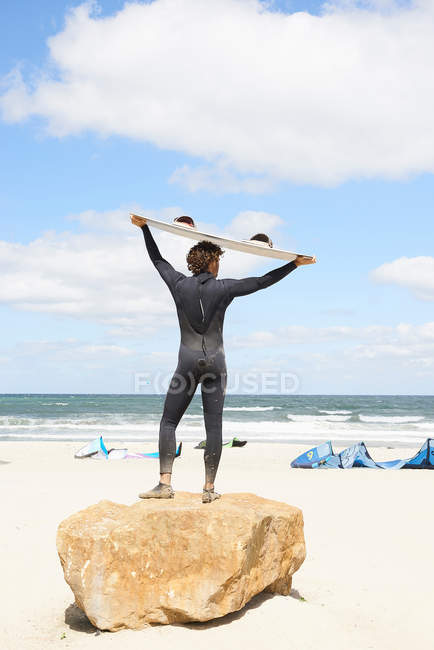 Kite surfer in wetsuit — Stock Photo