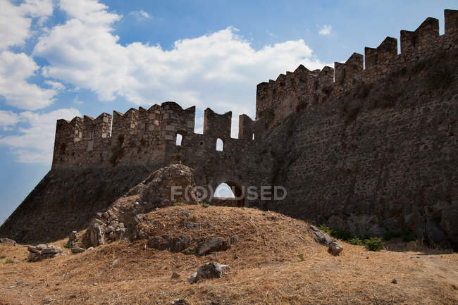 Torretas de la fortaleza de Palamidi - foto de stock