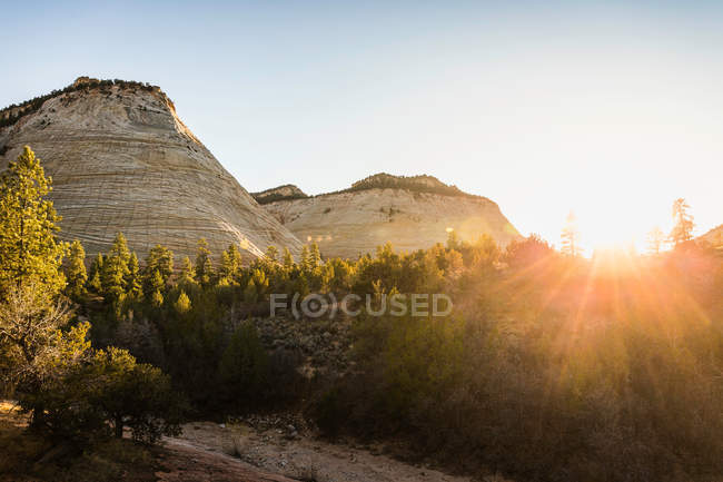 Scenic view of Checkerboard Mesa — Stock Photo