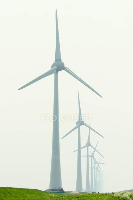 Row of wind turbines — Stock Photo