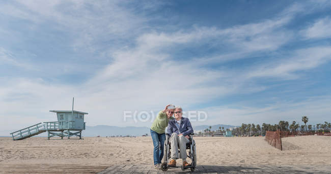 Senior man in wheelchair — Stock Photo