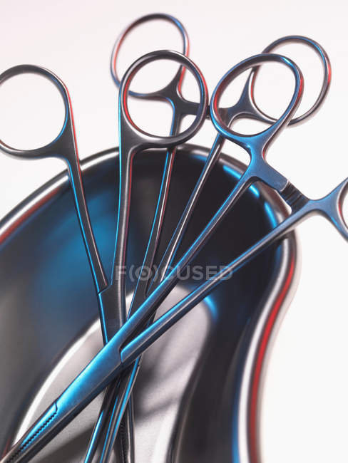 Surgical tools on white — Stock Photo