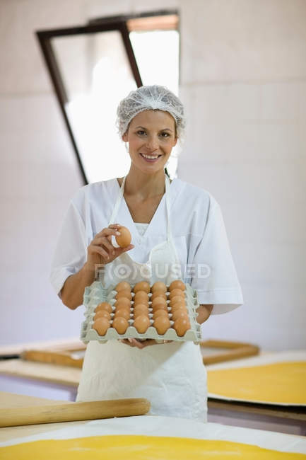 Vassoio di uova dello chef — Foto stock