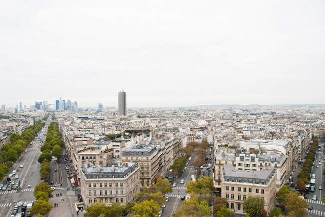 Vista del paisaje urbano de París - foto de stock