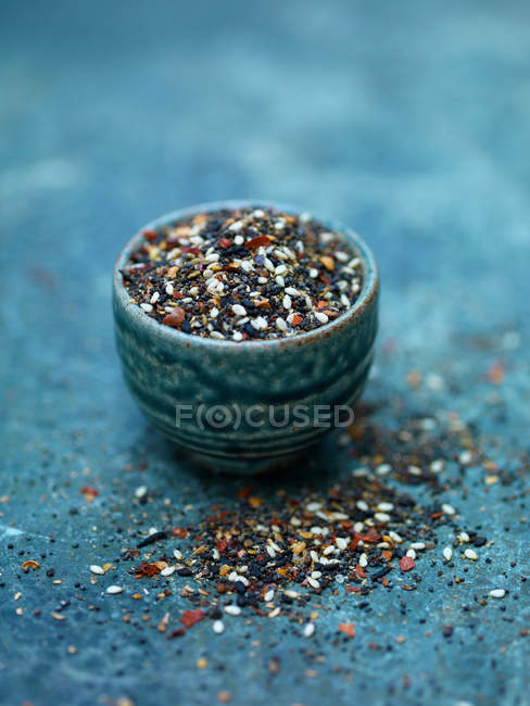 Different seeds in bowl — Stock Photo