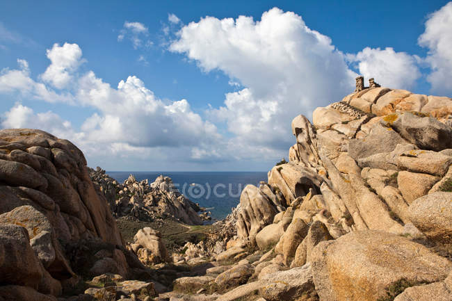 Rock formations on coastline — Stock Photo