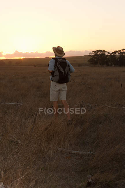 Uomo in safari, Stellenbosch, Sud Africa — Foto stock