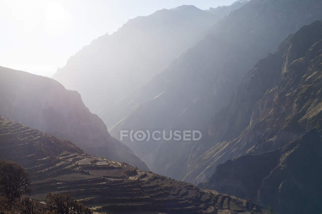 Ancient terraced fields — Stock Photo