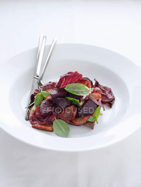 Salada de beterraba e radicchio — Fotografia de Stock