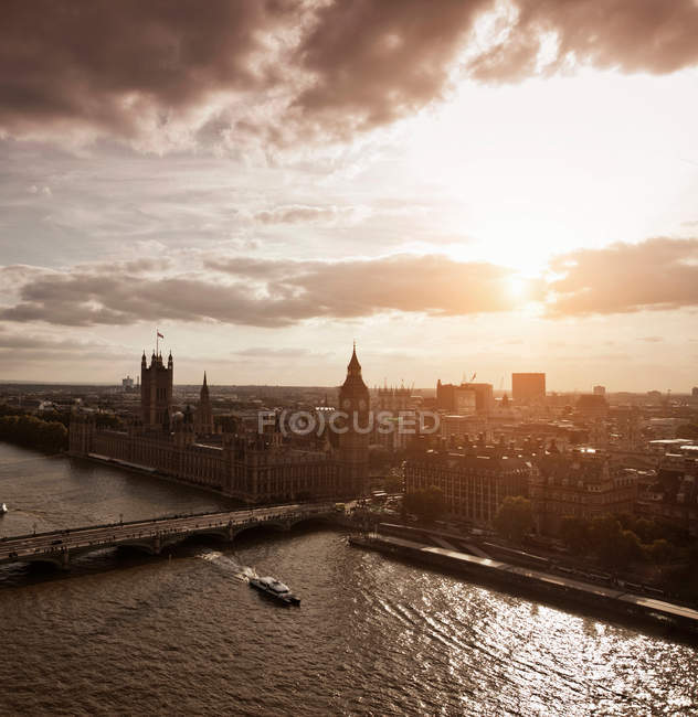 Вид на Вестминстер в Лондоне — стоковое фото