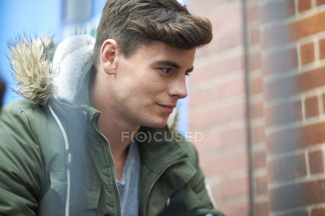 Young male college student on campus — Stock Photo