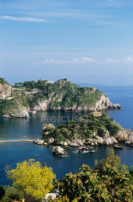 Aerial view of Isola bella at daytime — Stock Photo