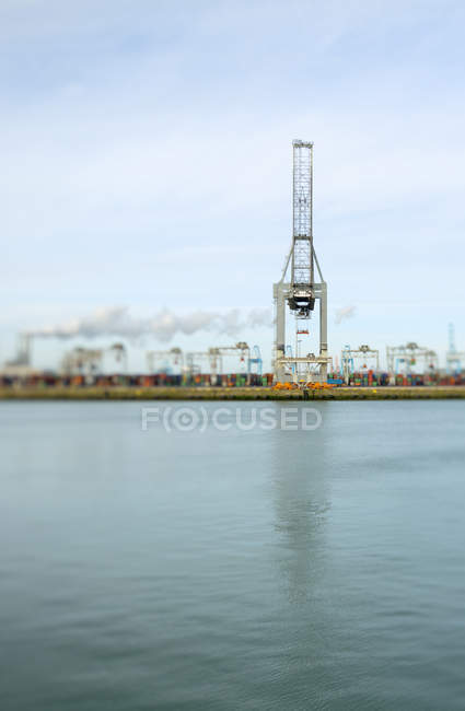 Terminal de contentores Porto de Roterdão, Roterdão, Países Baixos — Fotografia de Stock
