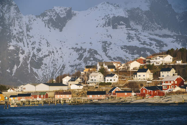 El pueblo pesquero de Reine, Lofoten, Noruega - foto de stock