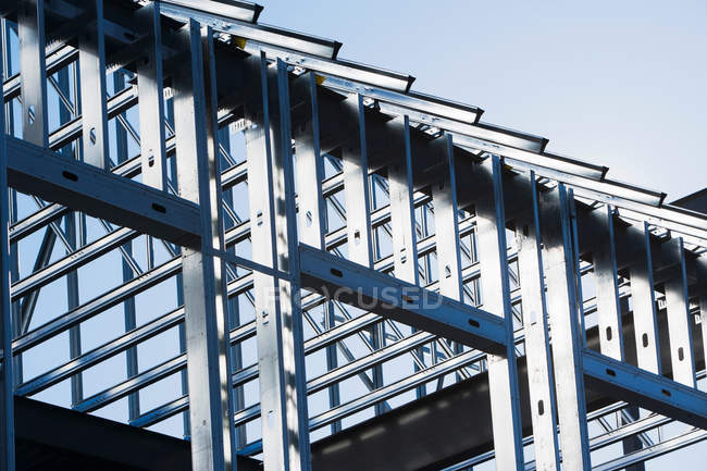 Будівельна рамка сталевих балок — стокове фото
