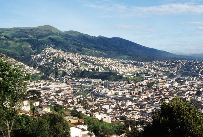 Vue aérienne de Quito ecuador — Photo de stock
