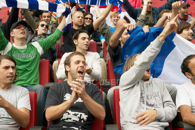 Crowd at football match — Stock Photo