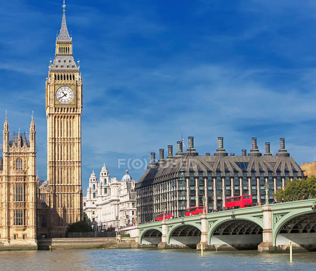 Big ben e case del parlamento, Londra, Regno Unito — Foto stock