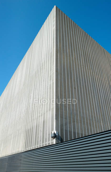 Exterior of data storage building with fence — Stock Photo