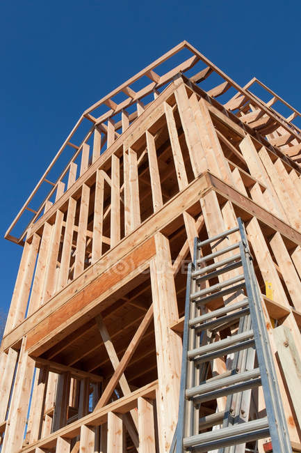 Wooden construction frame — Stock Photo