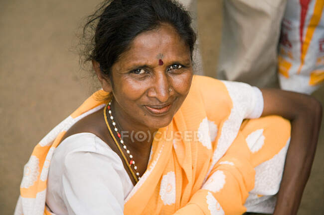 Donna in india mysore — Foto stock