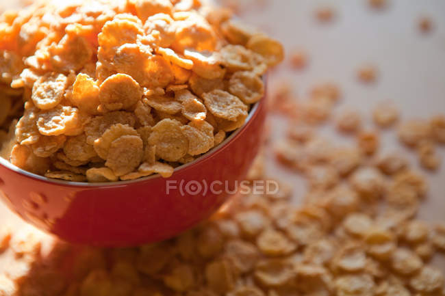 Copos de cereales de desayuno - foto de stock