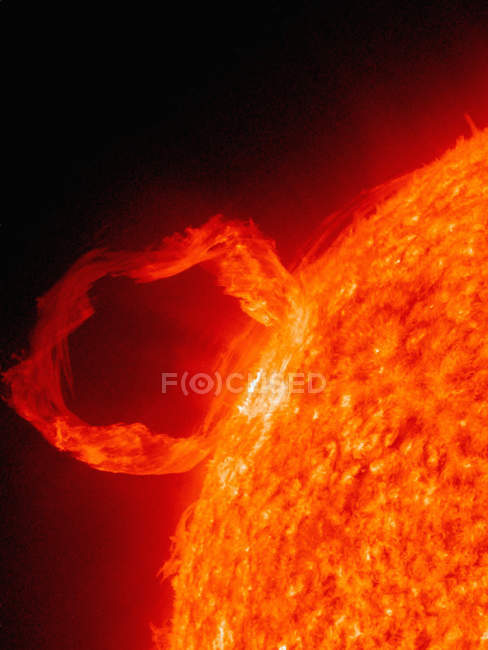 Primo piano di rilievo solare, concetto di astronomia — Foto stock