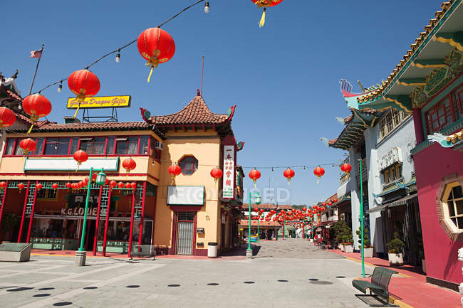 Vista de Chinatown no centro de LA — Fotografia de Stock